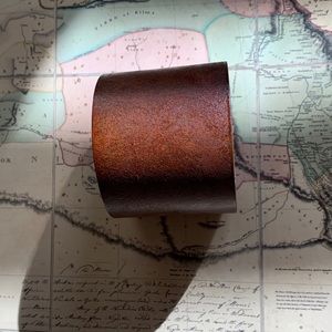 Handmade Upcycled Rusted Steel Cuff Bracelet S M